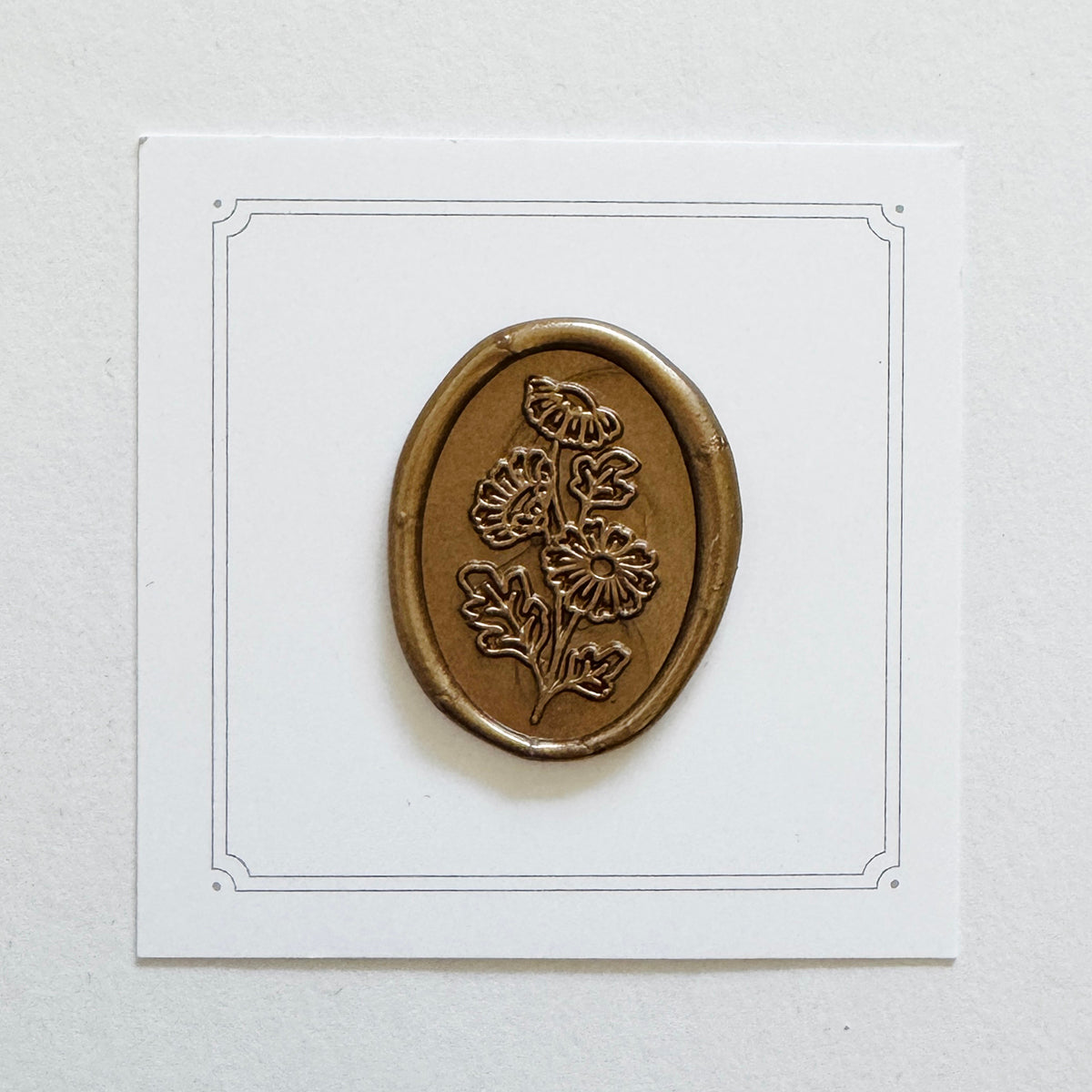 Cosmos Oval Wax Stamp