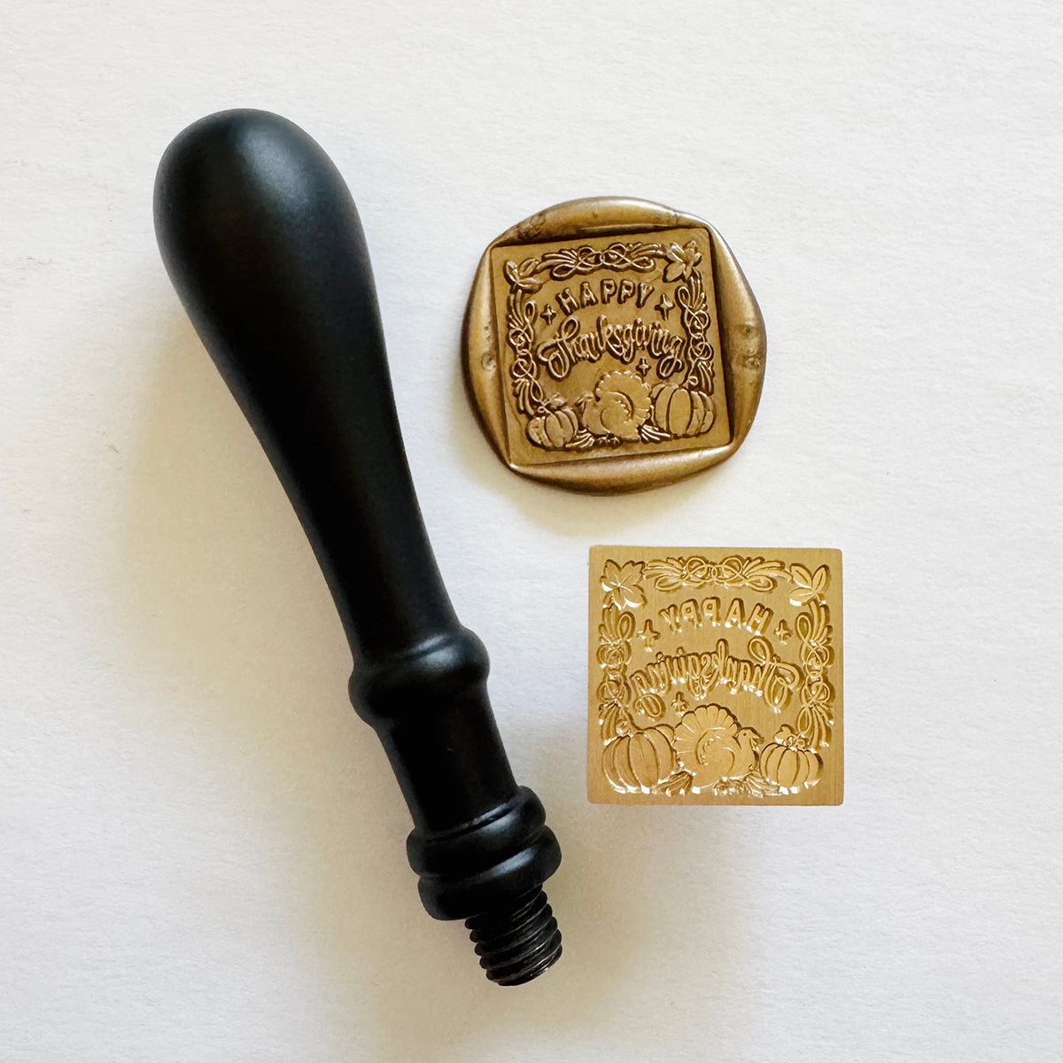 Happy Thanksgiving Turkey Wax Stamp