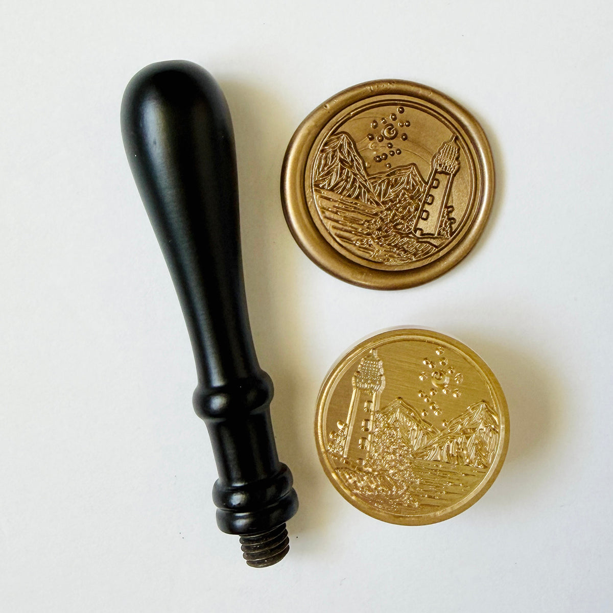 Moonlit Lighthouse Wax Seal Stamp