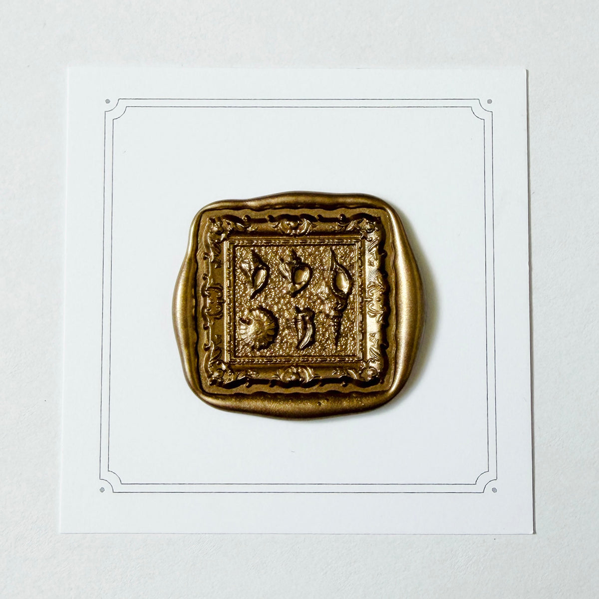 Framed Shells Wax Seal Stamp 3-D