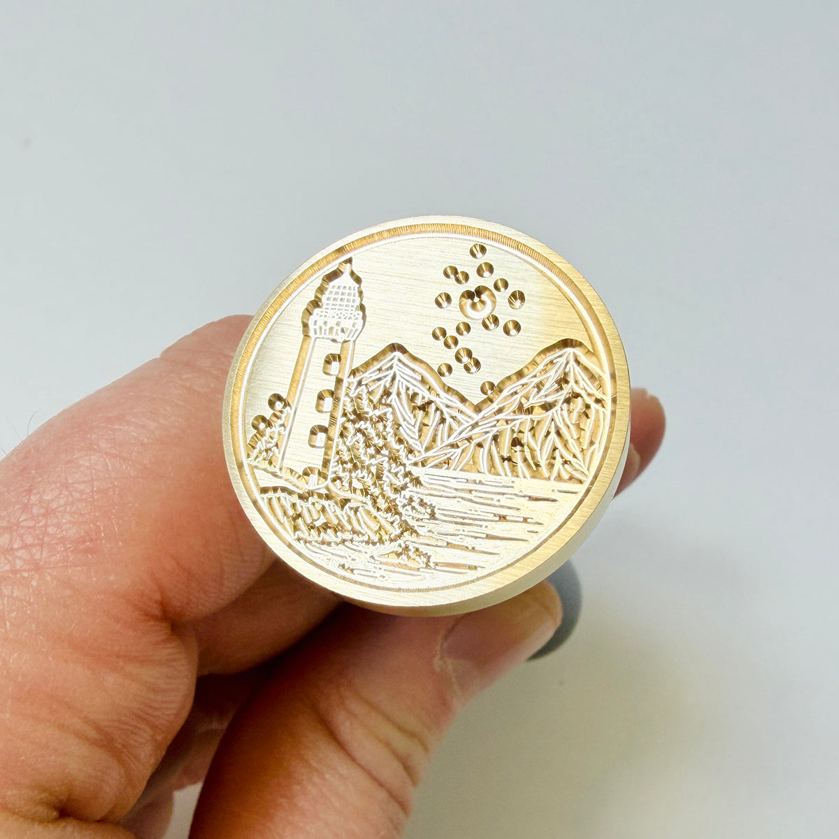 Moonlit Lighthouse Wax Seal Stamp