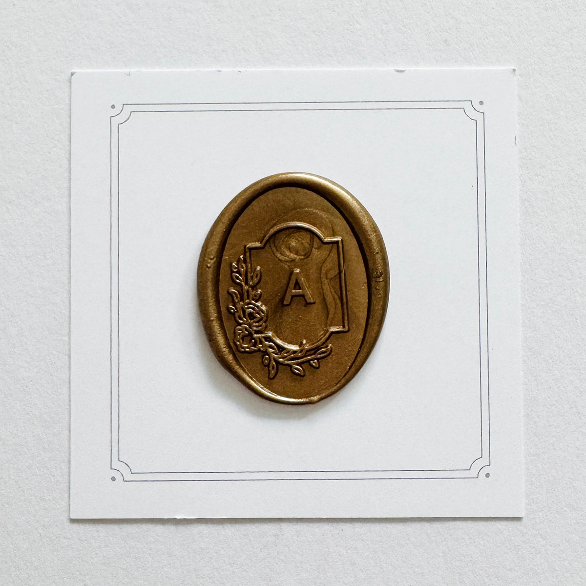 Initial Floral Frame Wax Seal Stamp (A-Z)