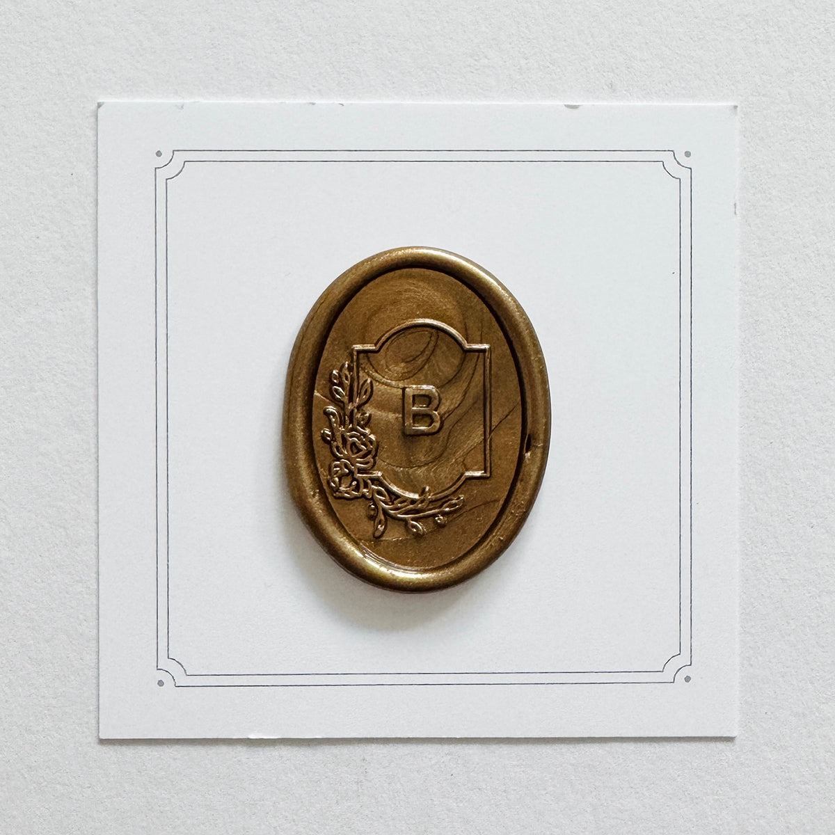 Initial Floral Frame Wax Seal Stamp (A-Z)