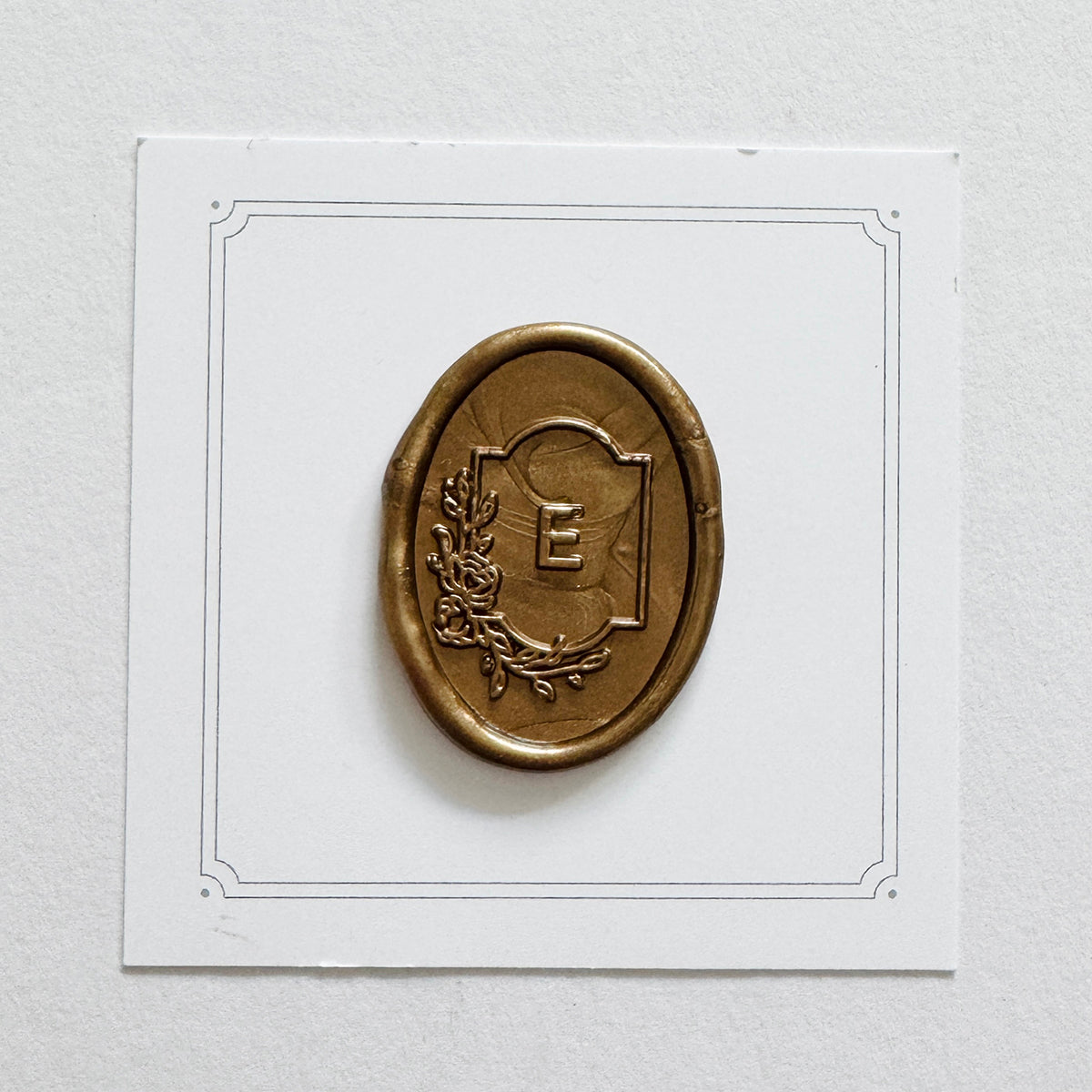 Initial Floral Frame Wax Seal Stamp (A-Z)