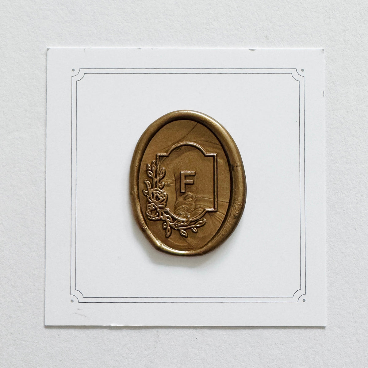 Initial Floral Frame Wax Seal Stamp (A-Z)