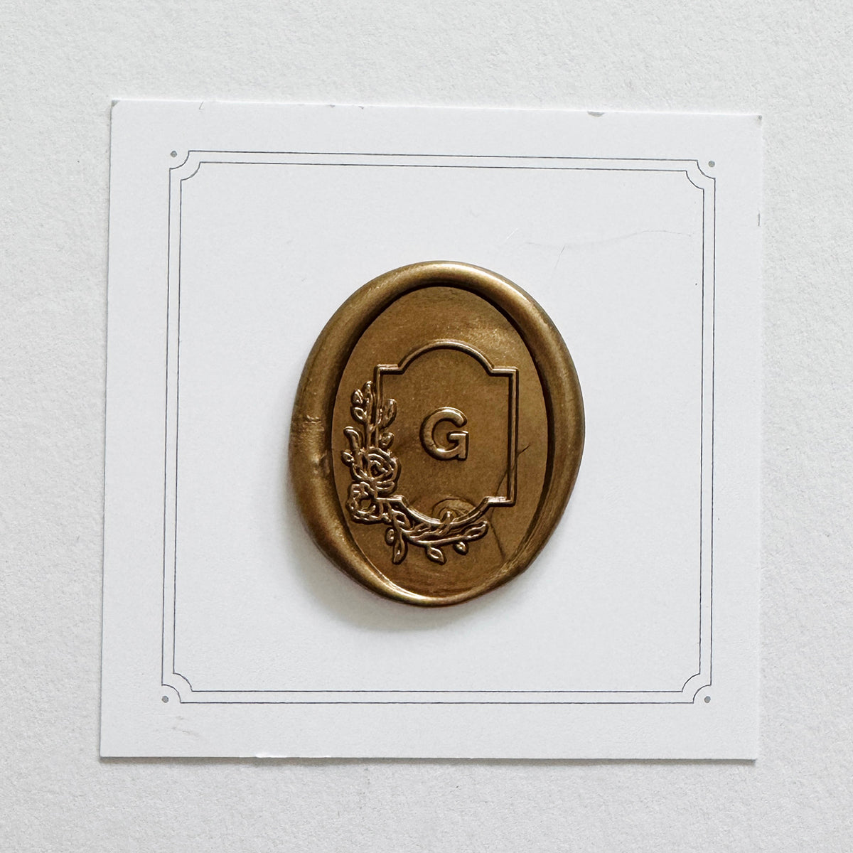 Initial Floral Frame Wax Seal Stamp (A-Z)