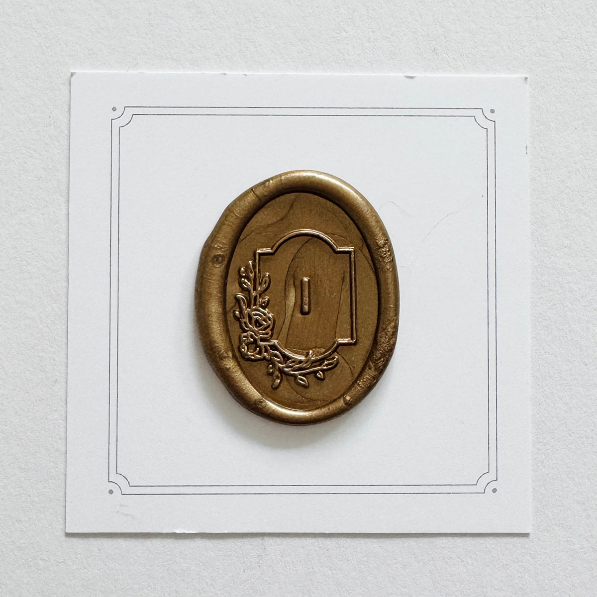 Initial Floral Frame Wax Seal Stamp (A-Z)