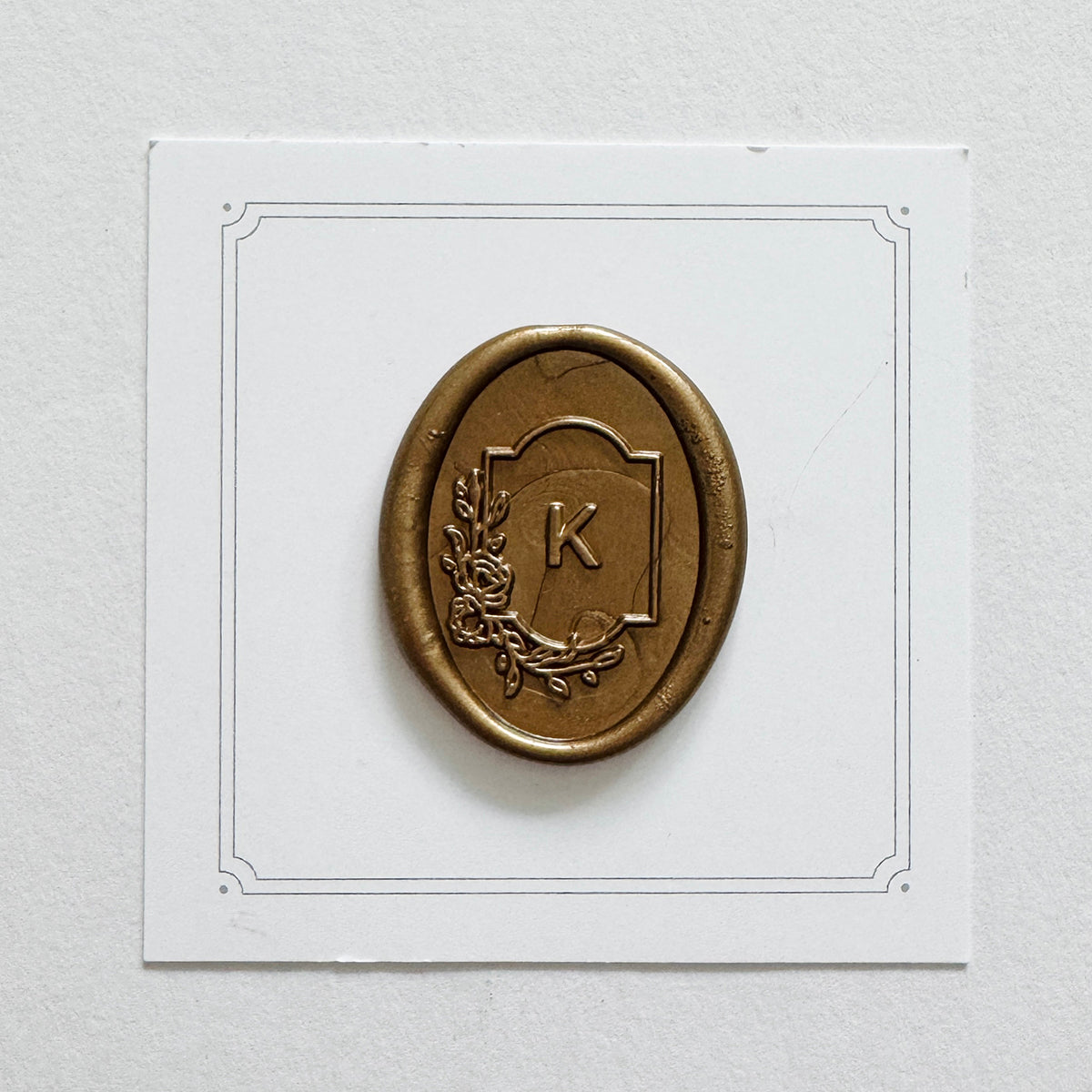 Initial Floral Frame Wax Seal Stamp (A-Z)