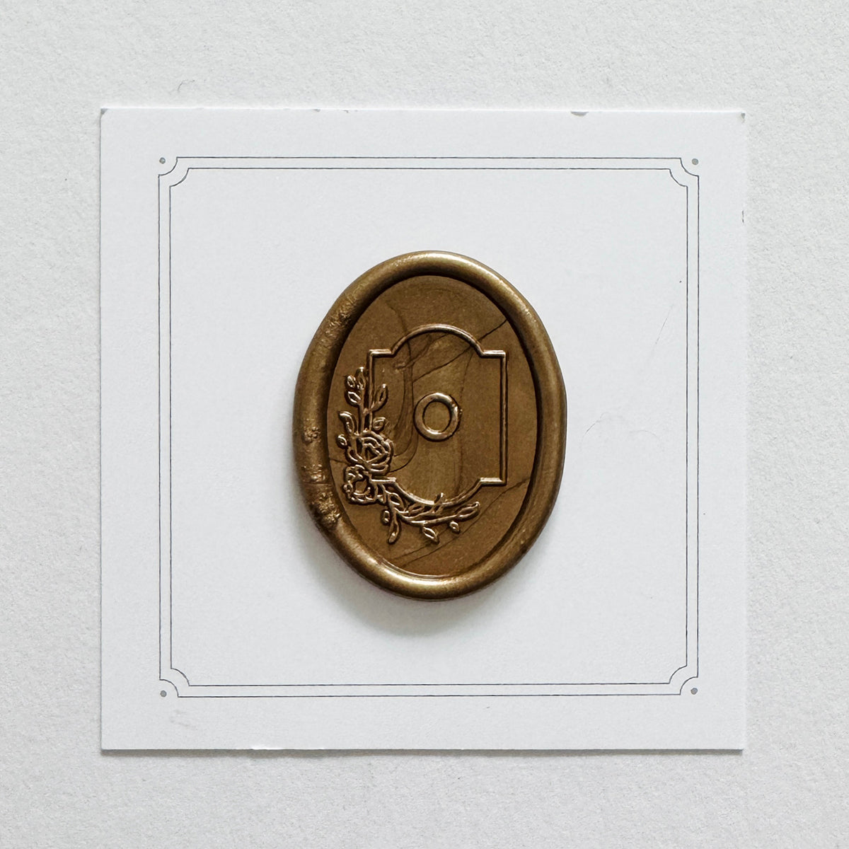 Initial Floral Frame Wax Seal Stamp (A-Z)