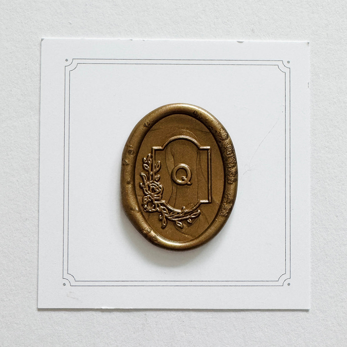 Initial Floral Frame Wax Seal Stamp (A-Z)