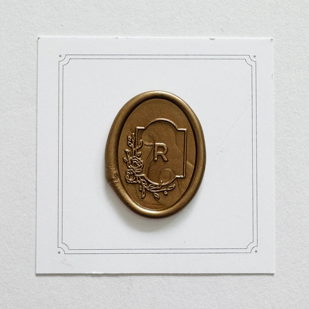 Initial Floral Frame Wax Seal Stamp (A-Z)