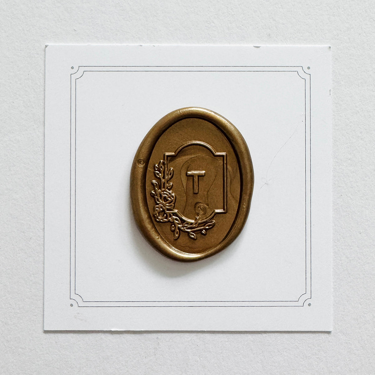 Initial Floral Frame Wax Seal Stamp (A-Z)