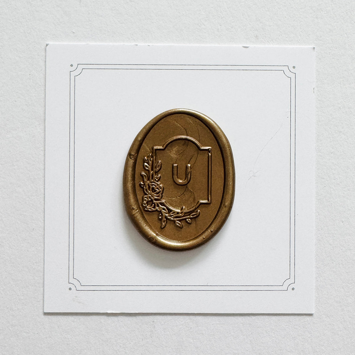 Initial Floral Frame Wax Seal Stamp (A-Z)