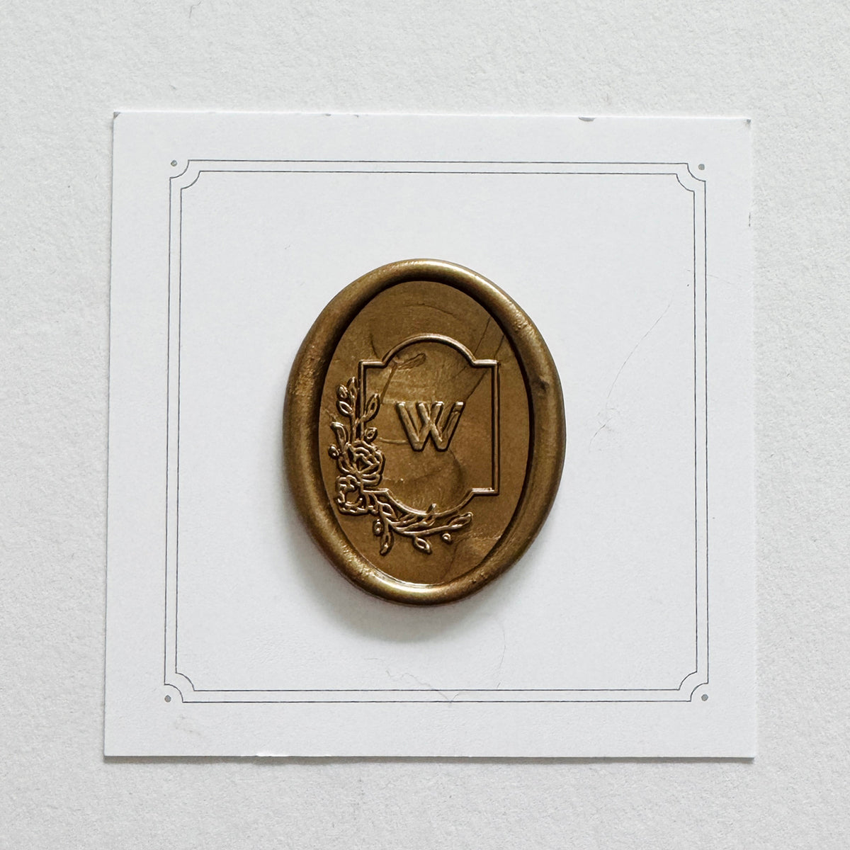 Initial Floral Frame Wax Seal Stamp (A-Z)