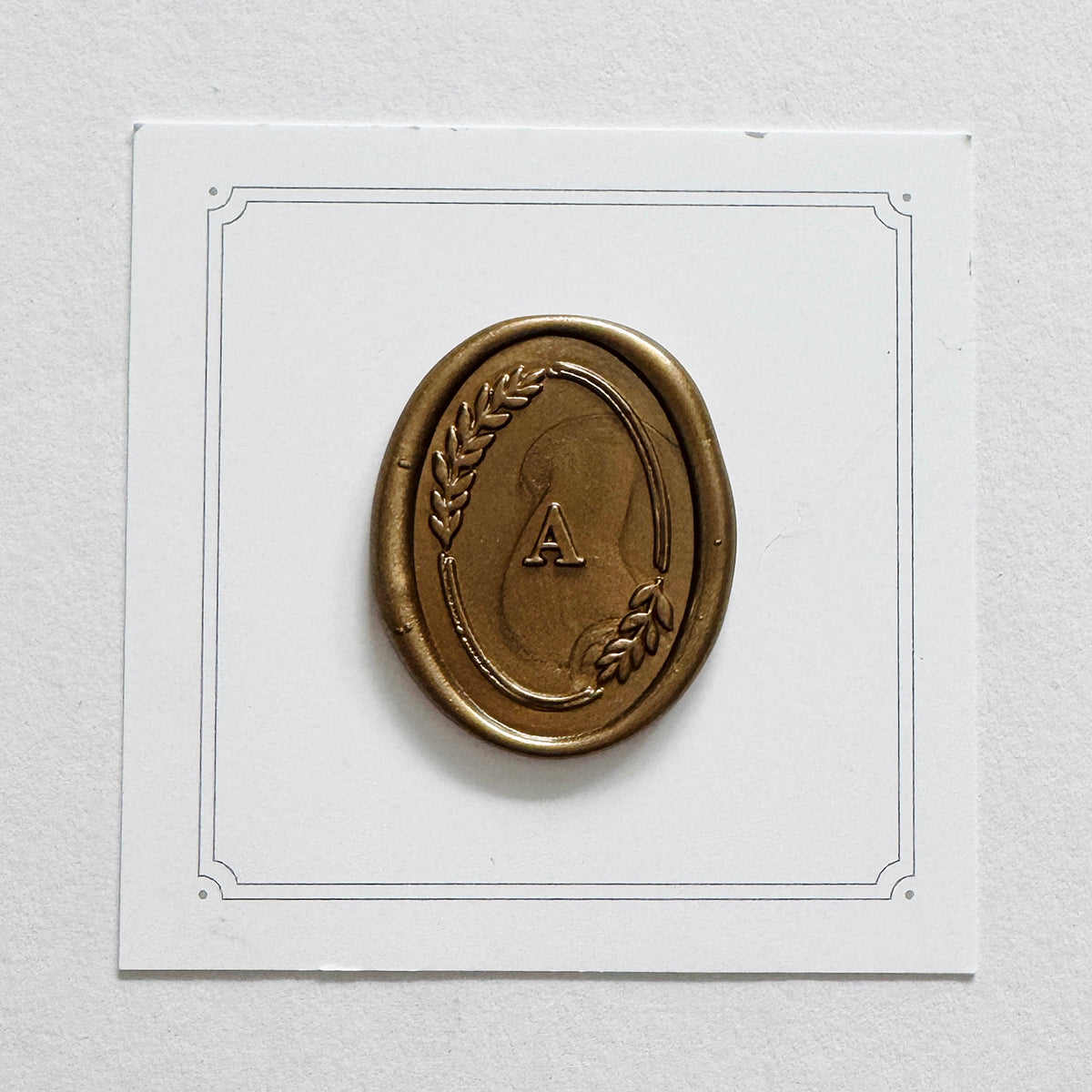 Initial Leaf Frame Wax Seal Stamp (A-Z)