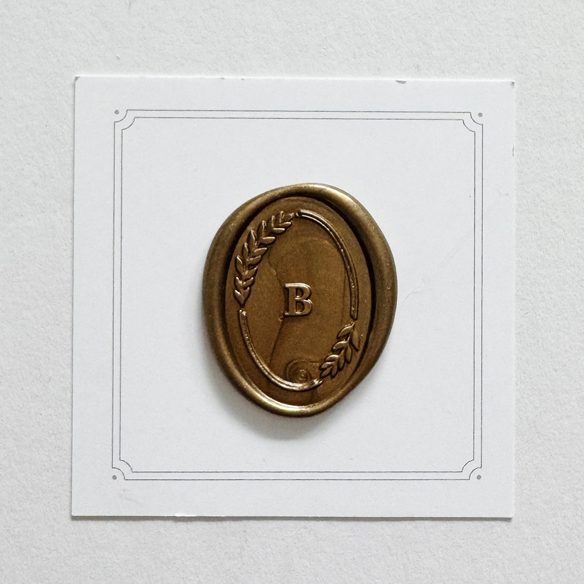 Initial Leaf Frame Wax Seal Stamp (A-Z)