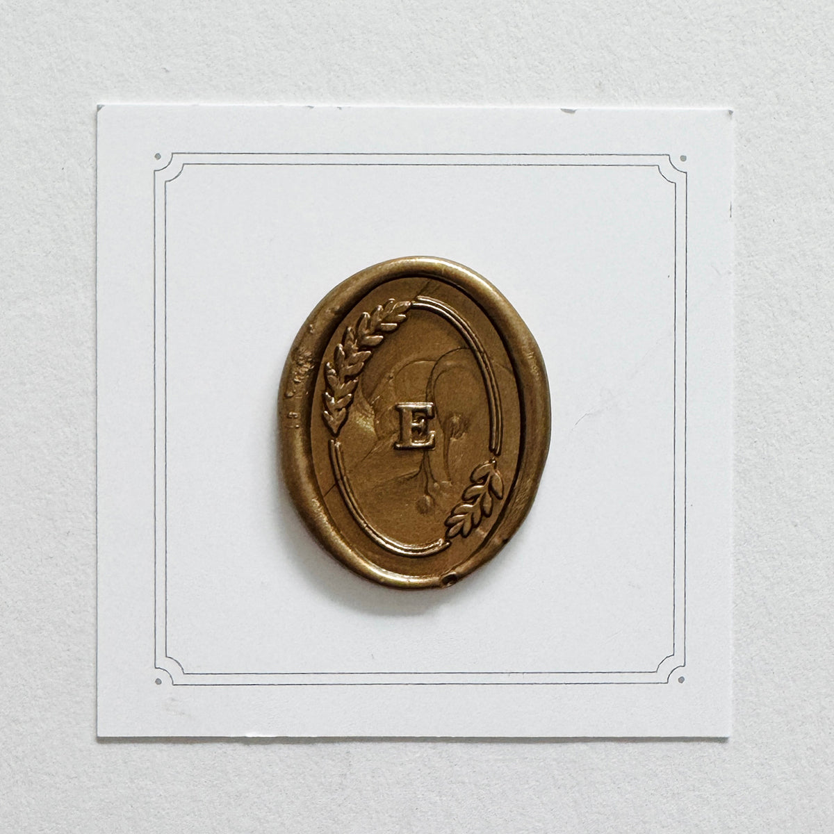 Initial Leaf Frame Wax Seal Stamp (A-Z)