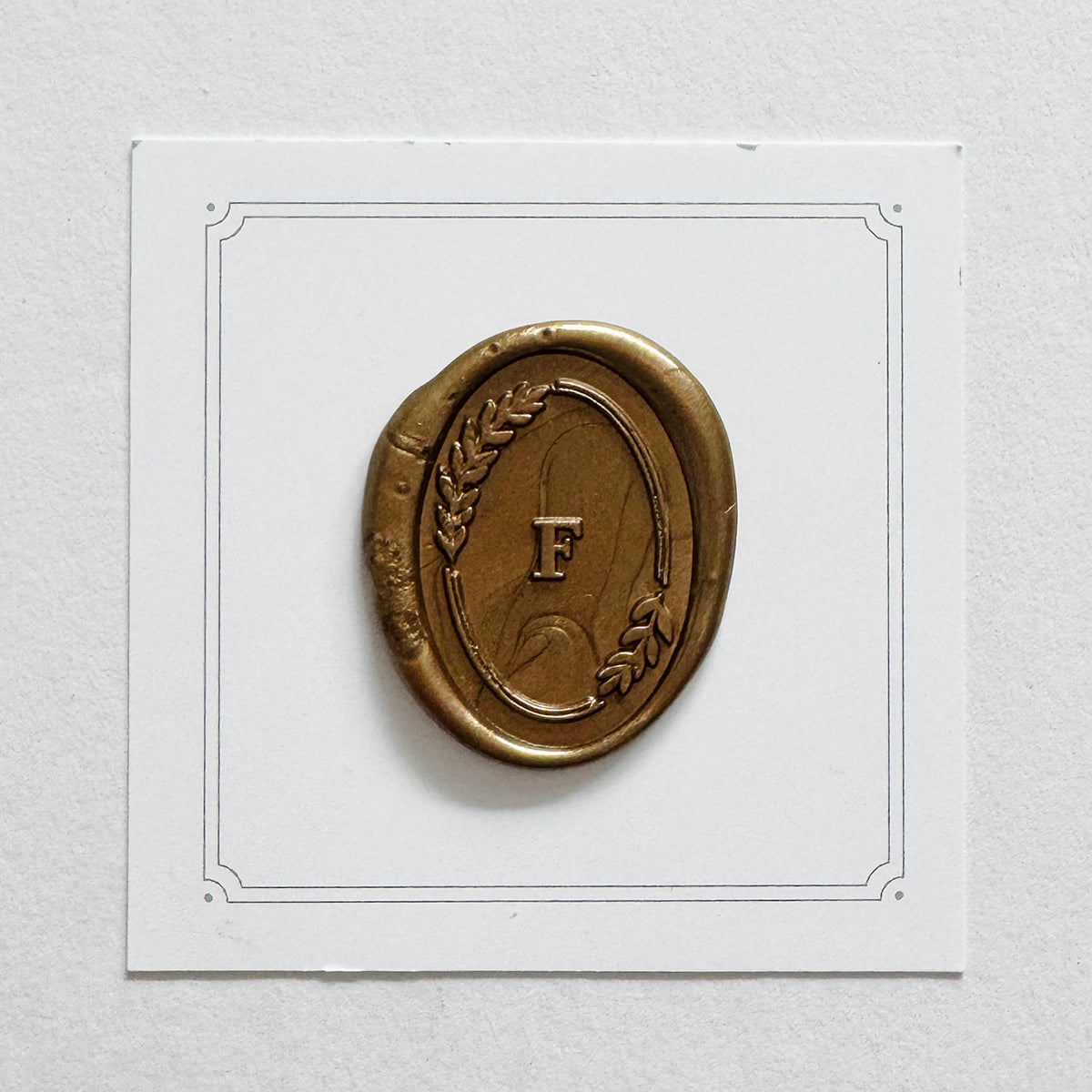 Initial Leaf Frame Wax Seal Stamp (A-Z)