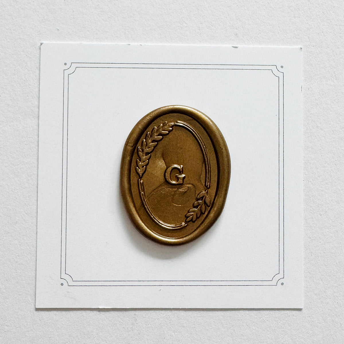 Initial Leaf Frame Wax Seal Stamp (A-Z)