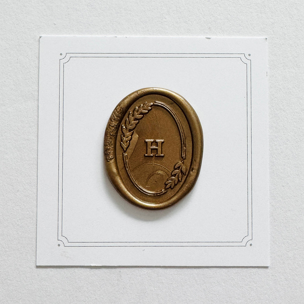 Initial Leaf Frame Wax Seal Stamp (A-Z)