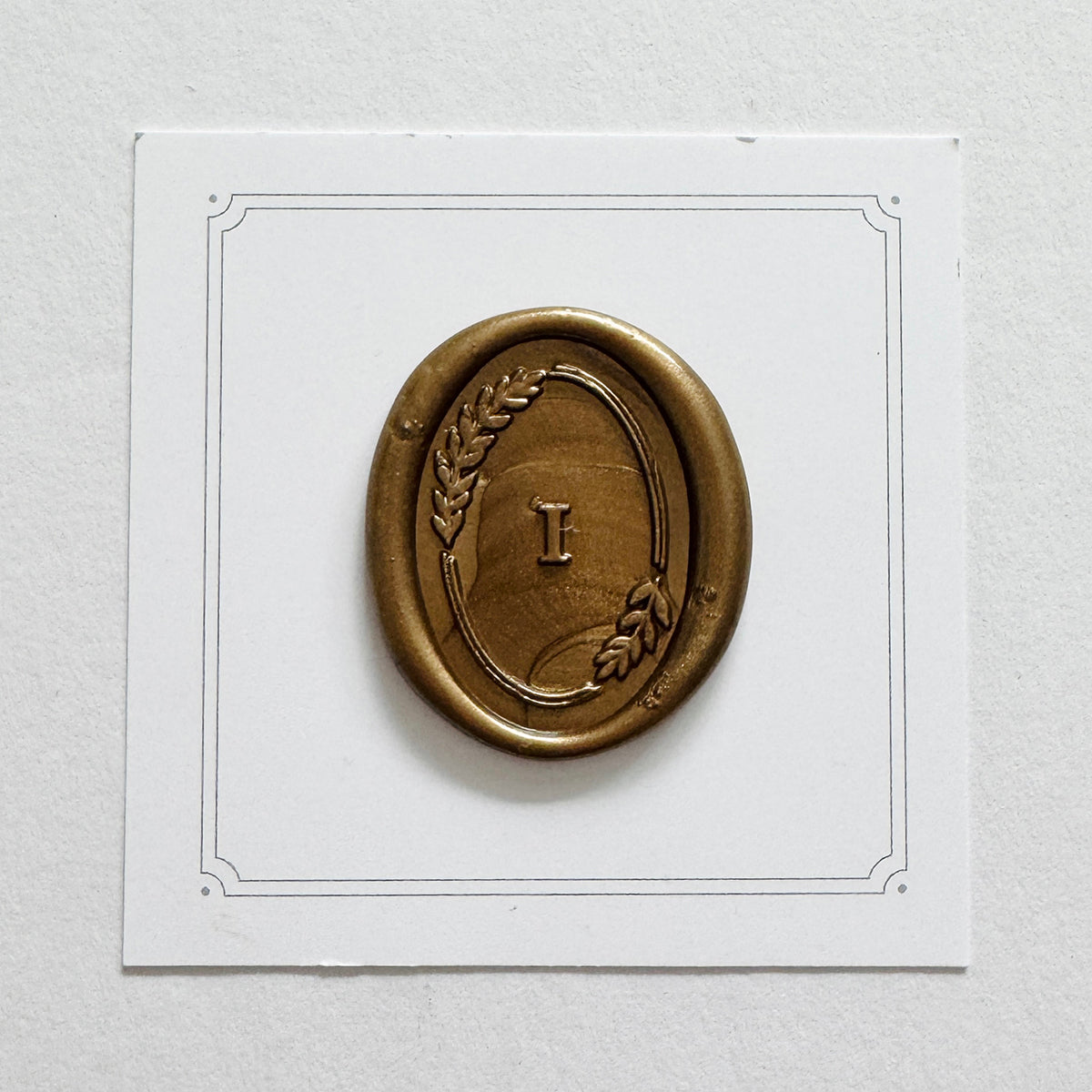 Initial Leaf Frame Wax Seal Stamp (A-Z)