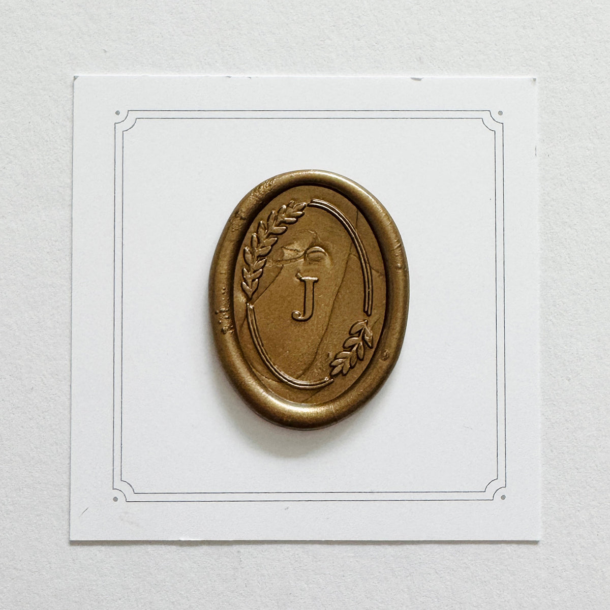 Initial Leaf Frame Wax Seal Stamp (A-Z)