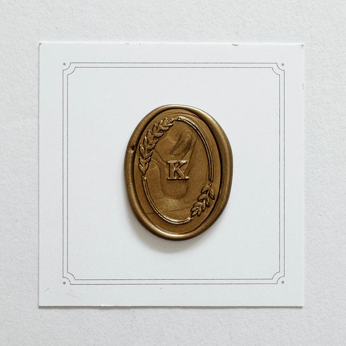 Initial Leaf Frame Wax Seal Stamp (A-Z)