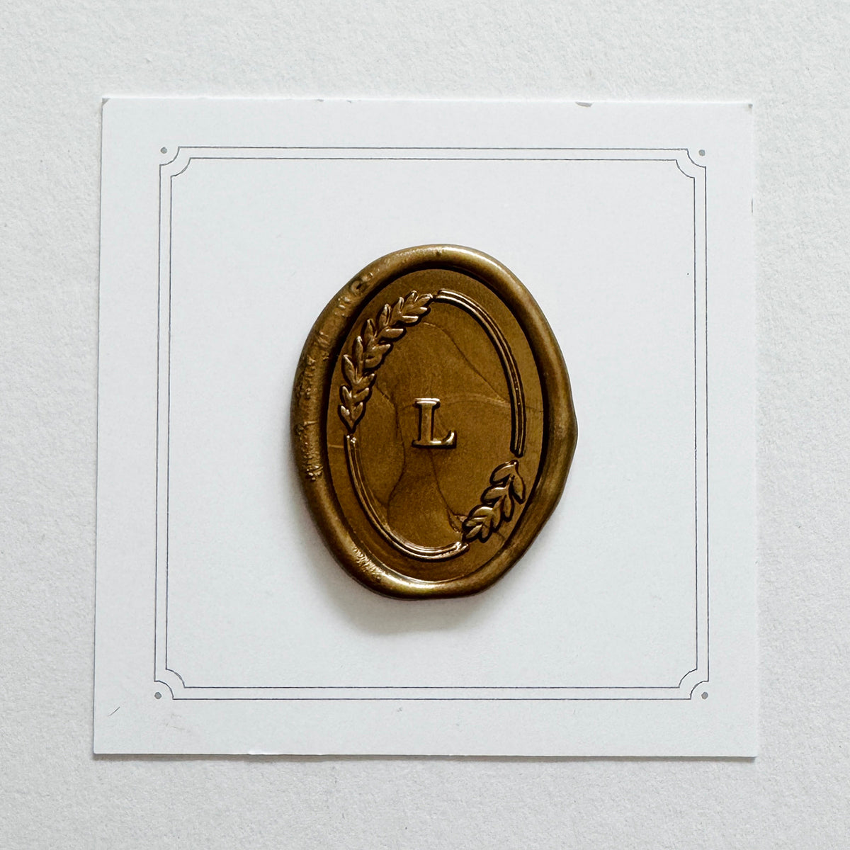 Initial Leaf Frame Wax Seal Stamp (A-Z)