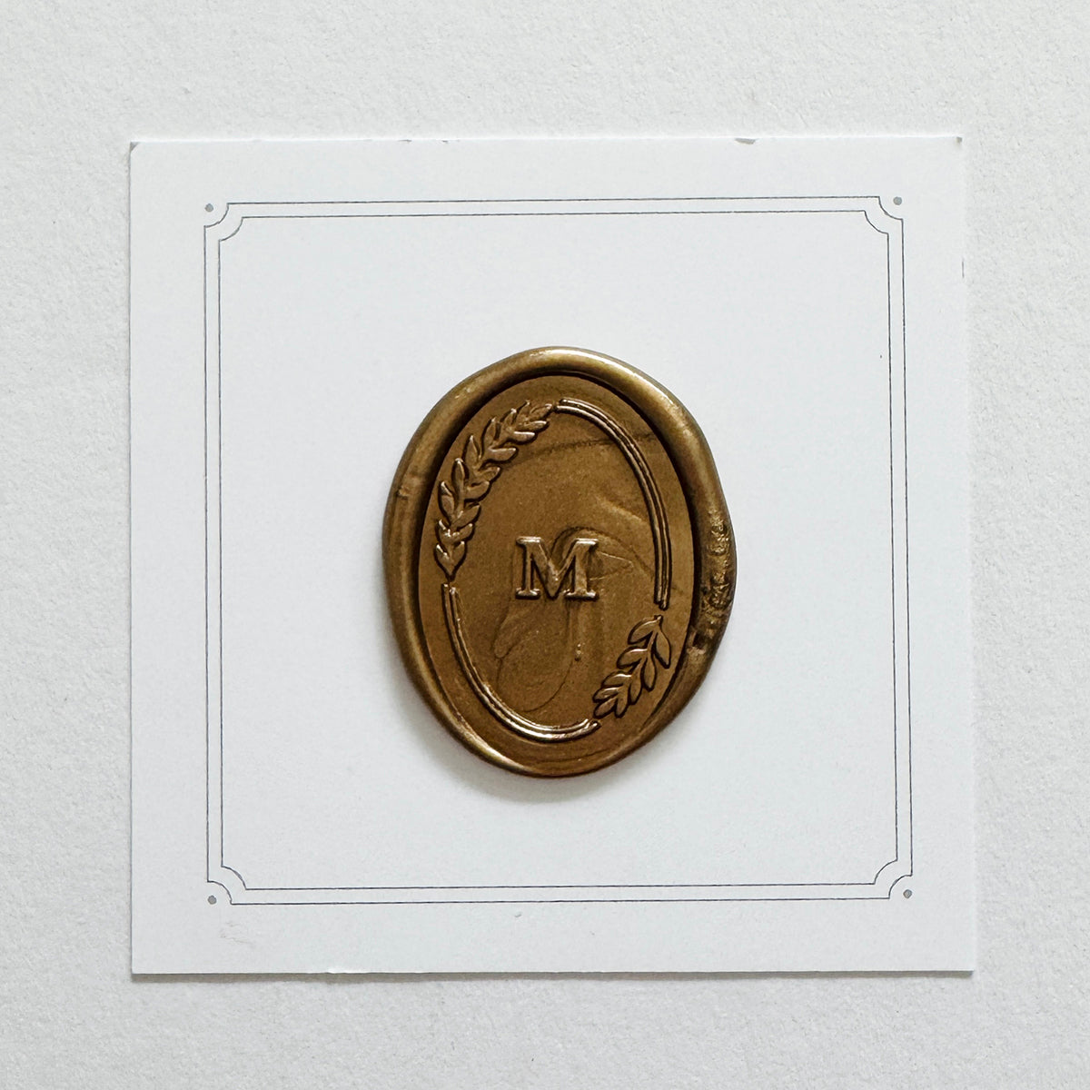 Initial Leaf Frame Wax Seal Stamp (A-Z)