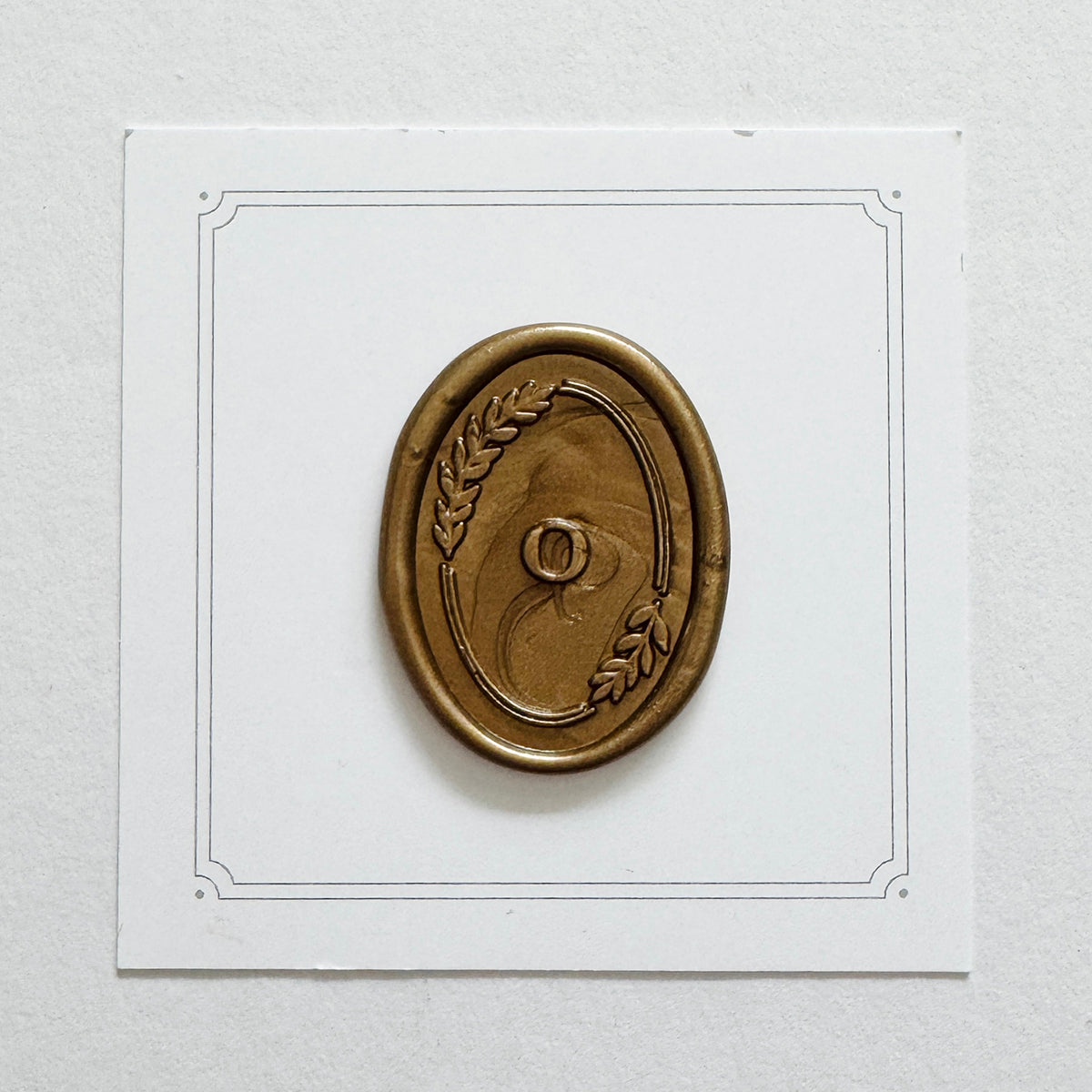 Initial Leaf Frame Wax Seal Stamp (A-Z)