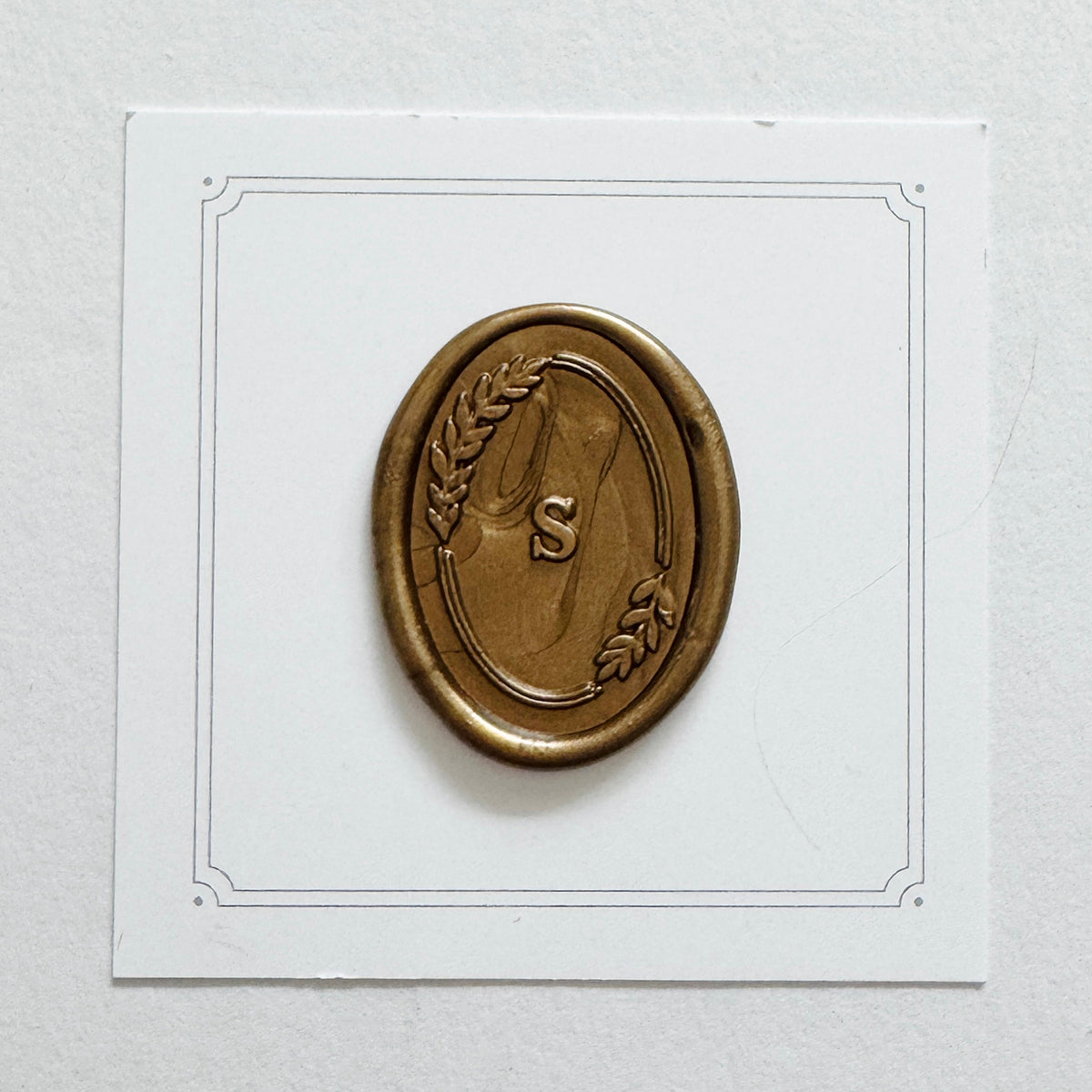 Initial Leaf Frame Wax Seal Stamp (A-Z)