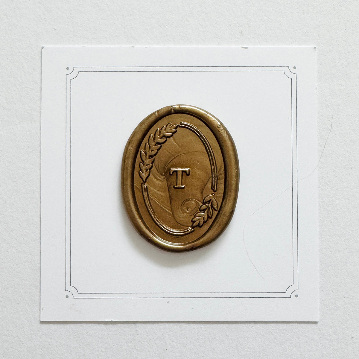 Initial Leaf Frame Wax Seal Stamp (A-Z)