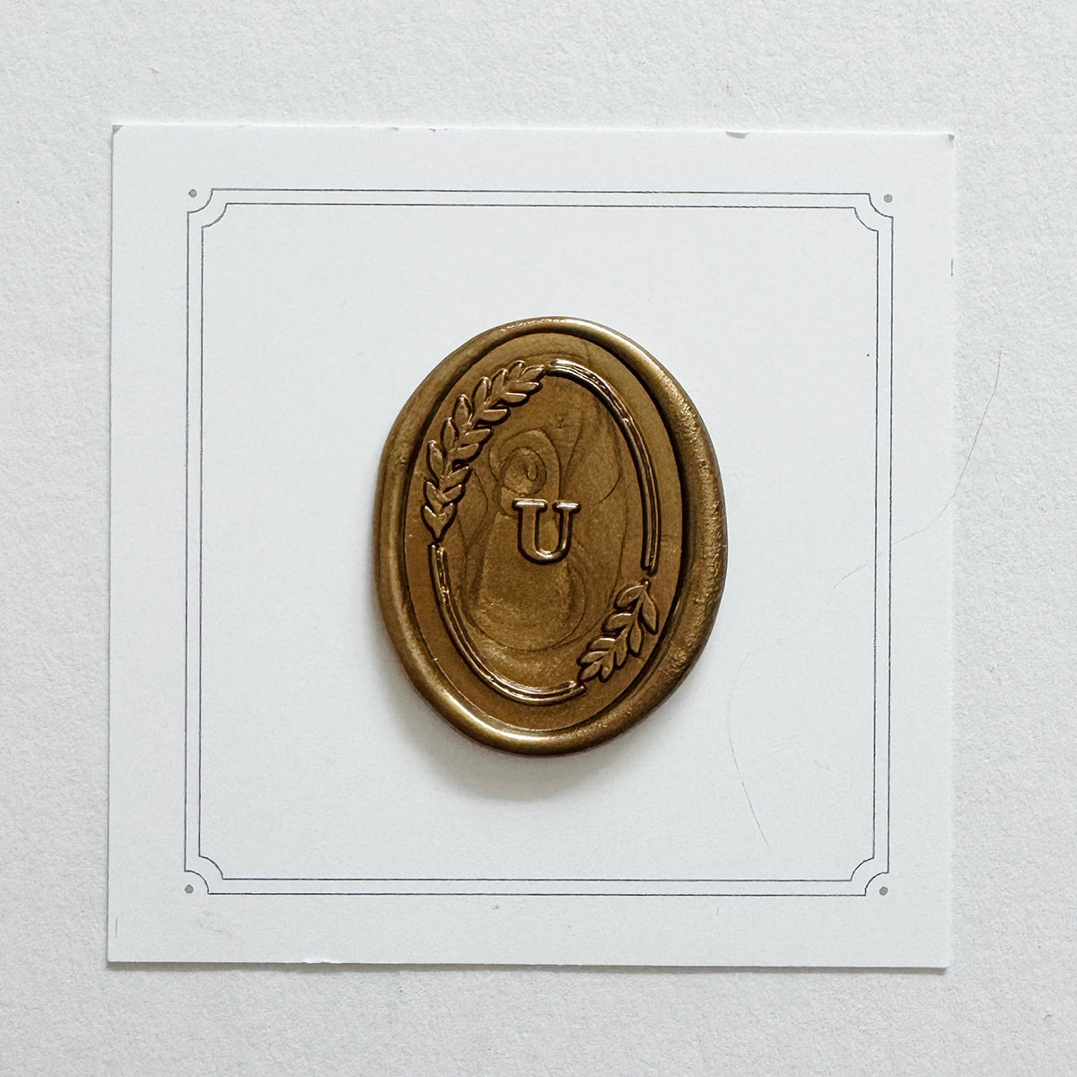 Initial Leaf Frame Wax Seal Stamp (A-Z)