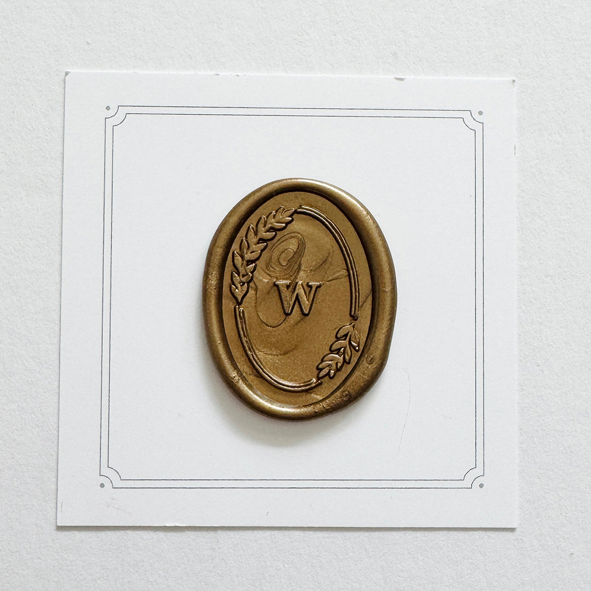 Initial Leaf Frame Wax Seal Stamp (A-Z)