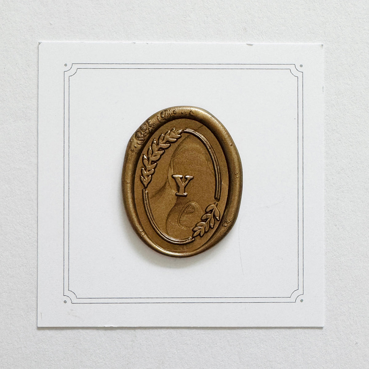 Initial Leaf Frame Wax Seal Stamp (A-Z)