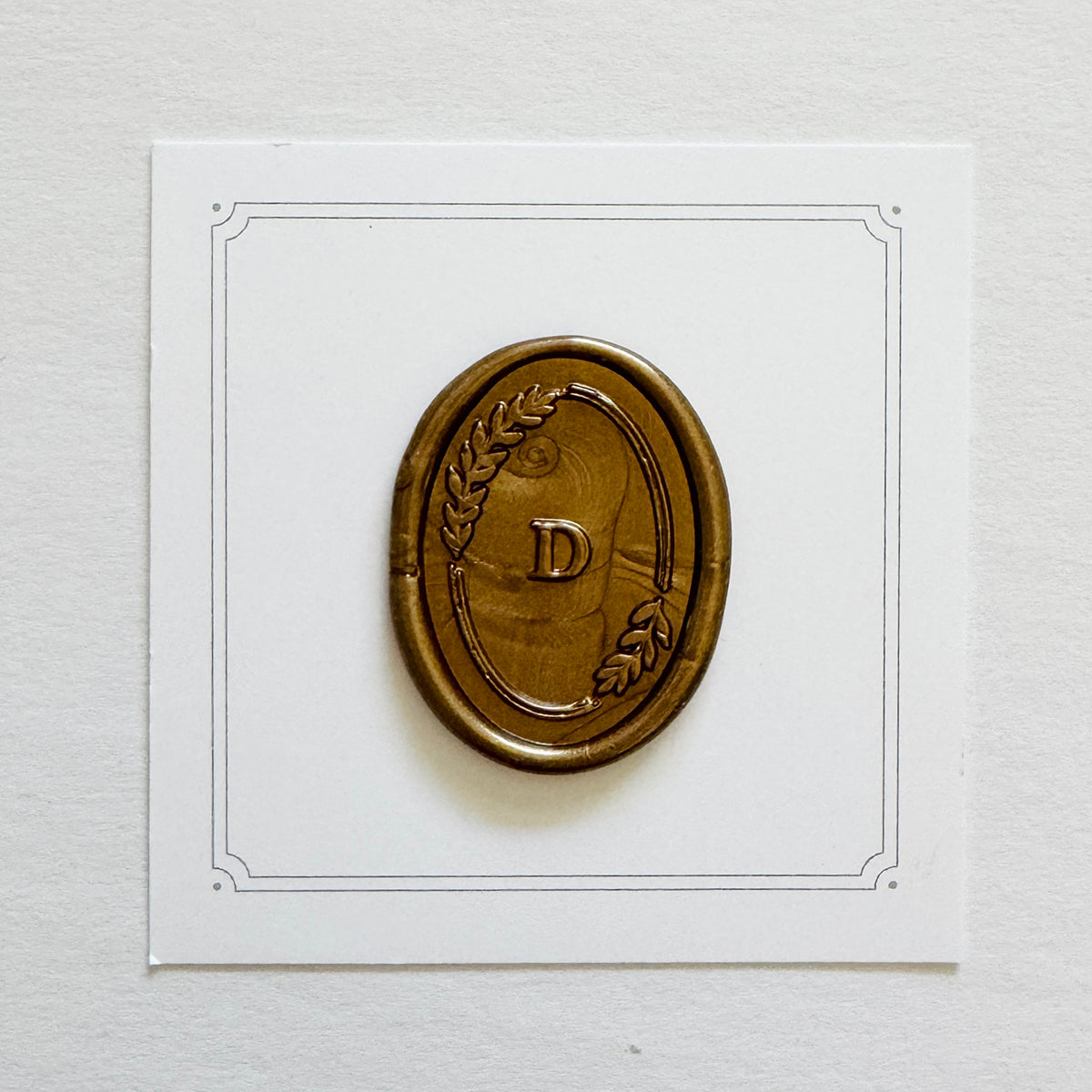 Initial Leaf Frame Wax Seal Stamp (A-Z)