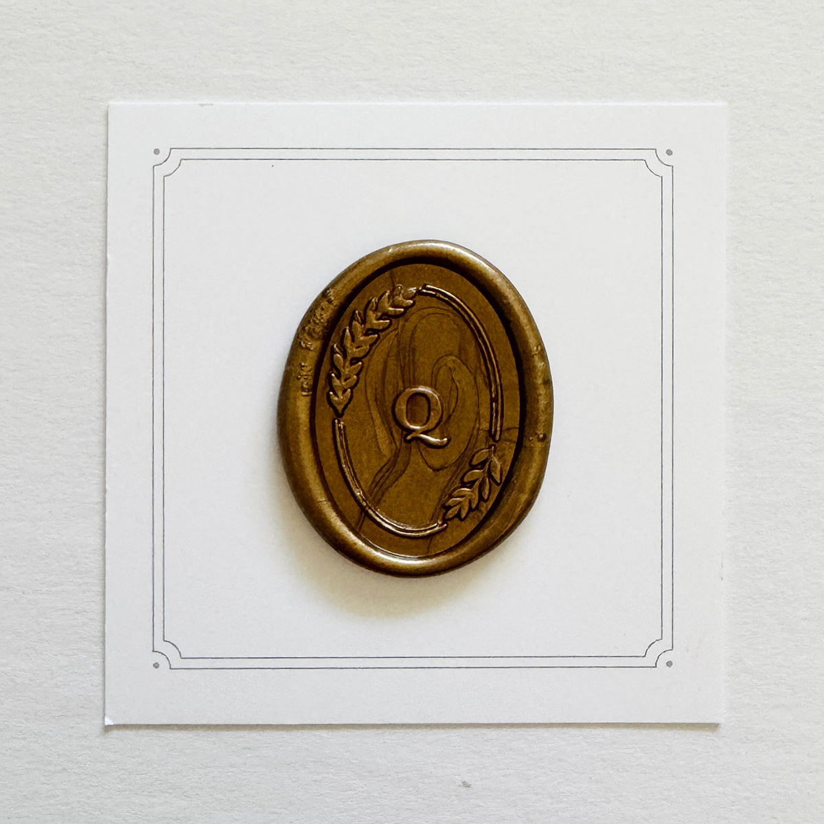 Initial Leaf Frame Wax Seal Stamp (A-Z)