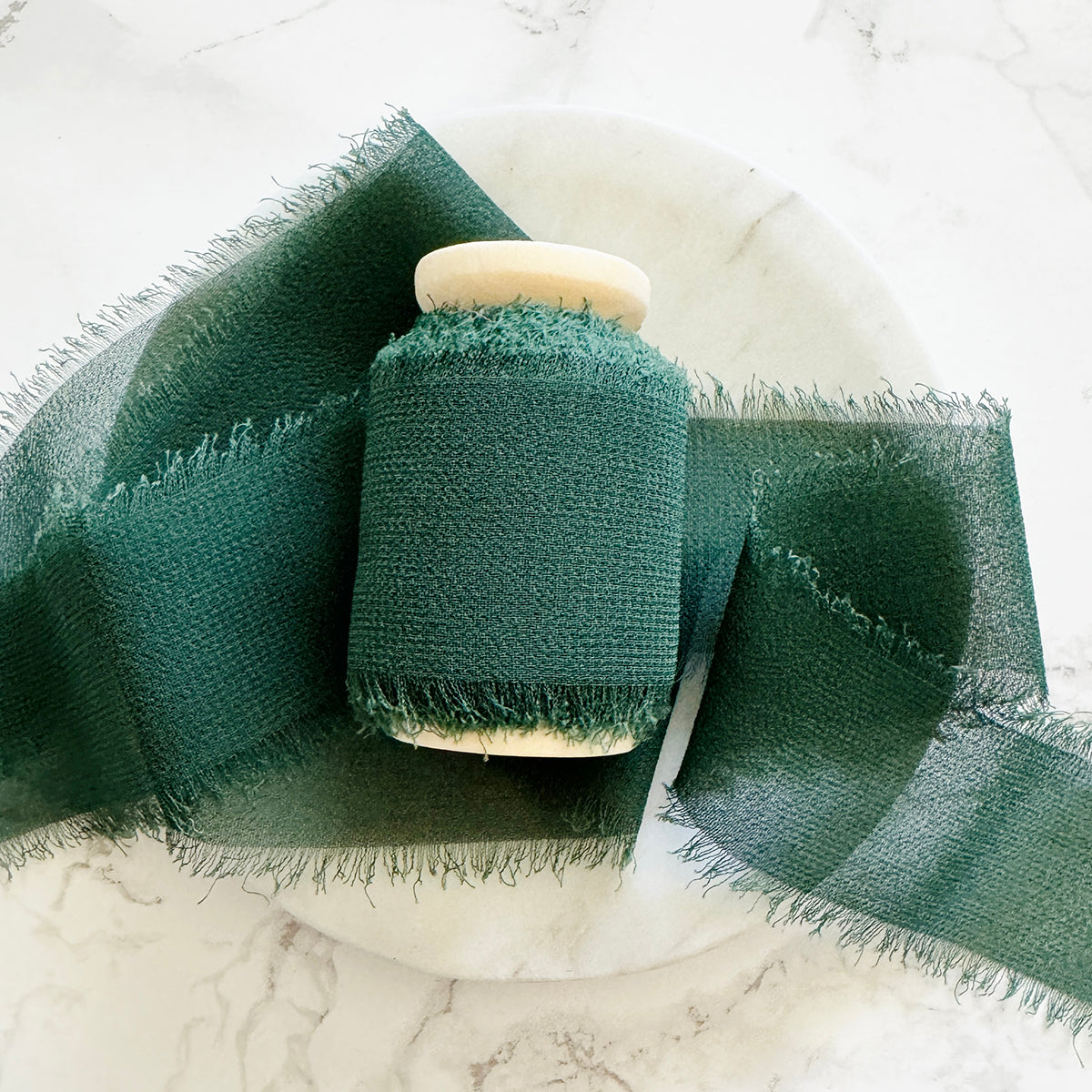 Forest Green Chiffon Ribbon