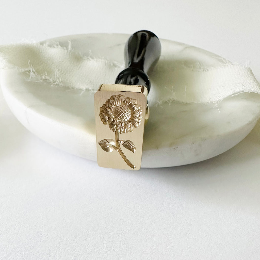 3-D Sunflower Wax Stamp