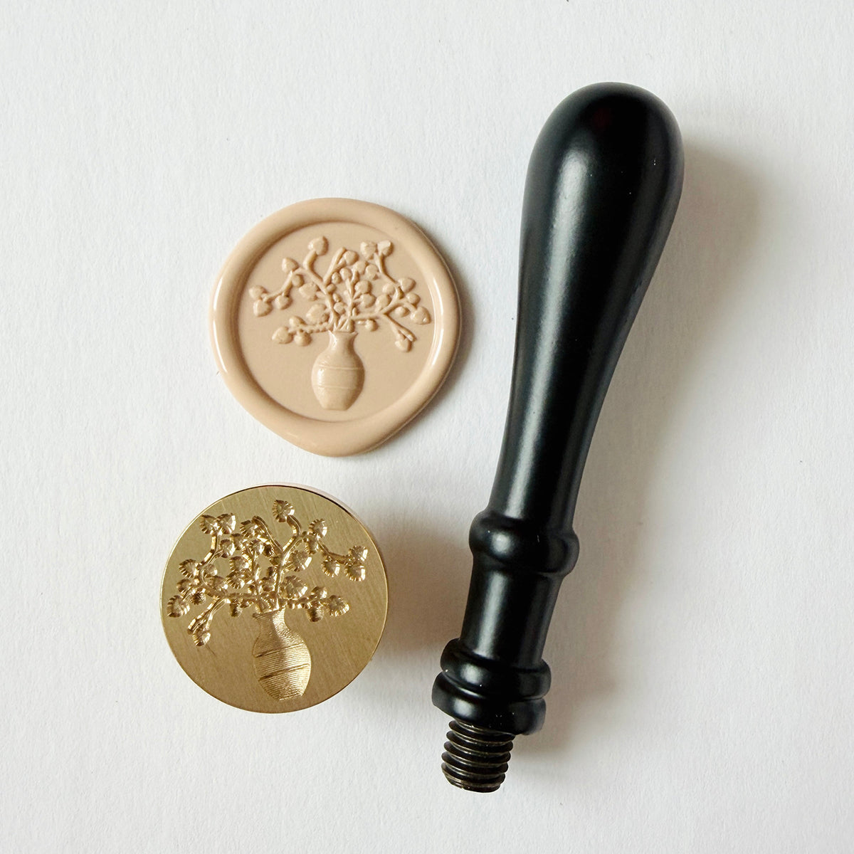 Floral Vase Wax Seal Stamp 3-D