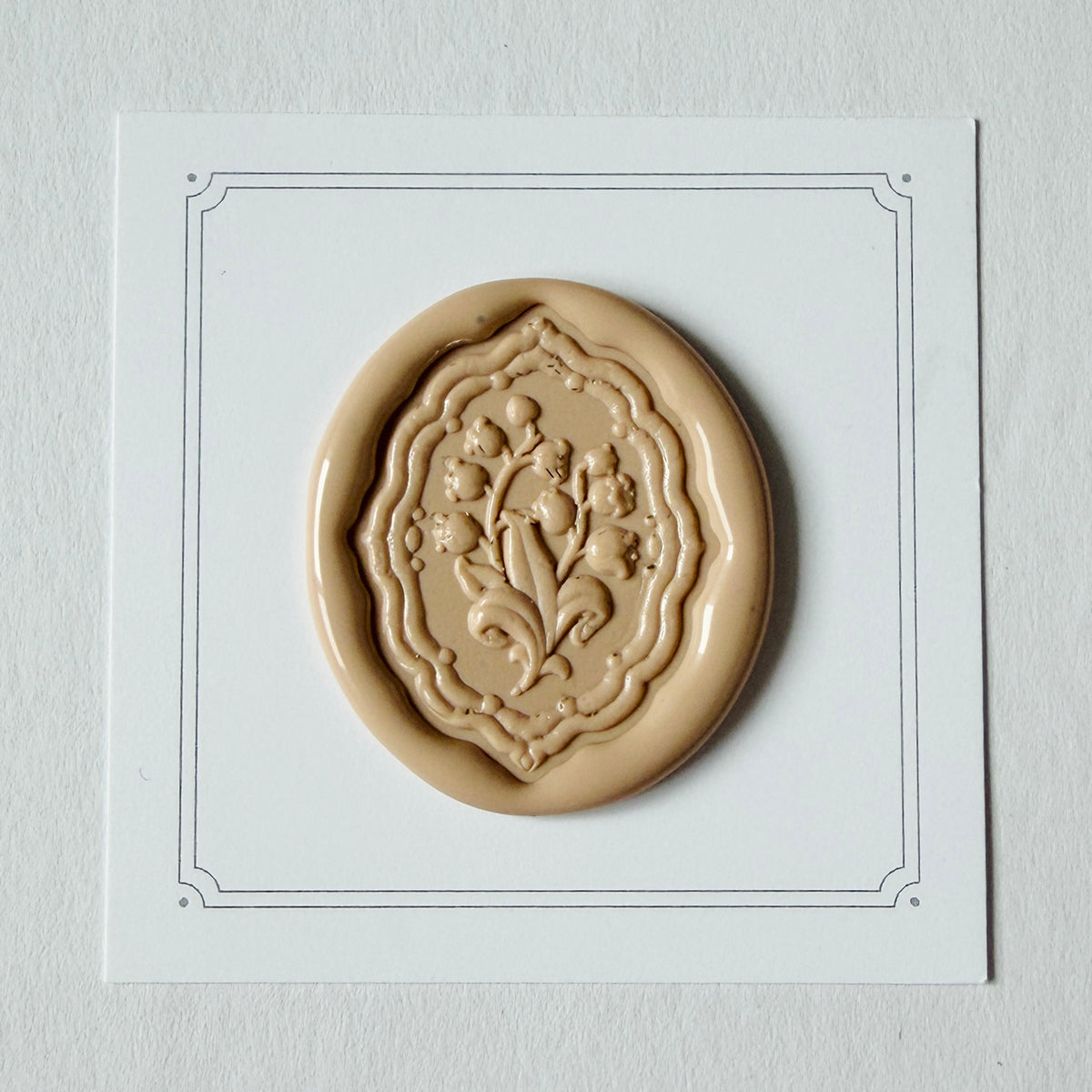 Framed Lily of The Valley Wax Seal Stamp 3-D