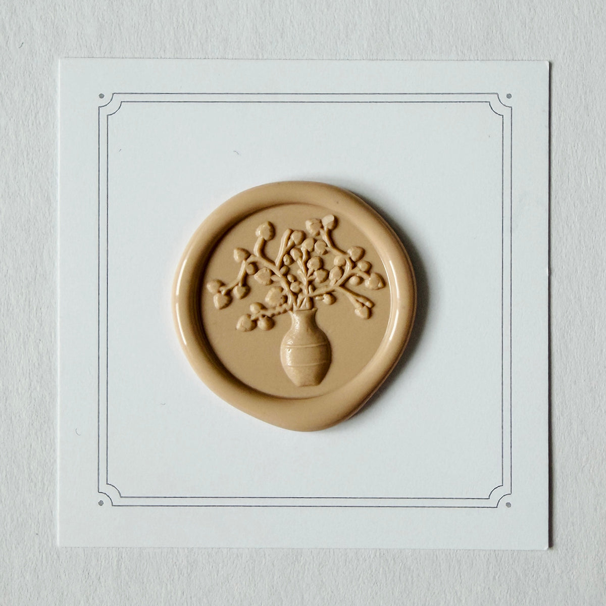 Floral Vase Wax Seal Stamp 3-D