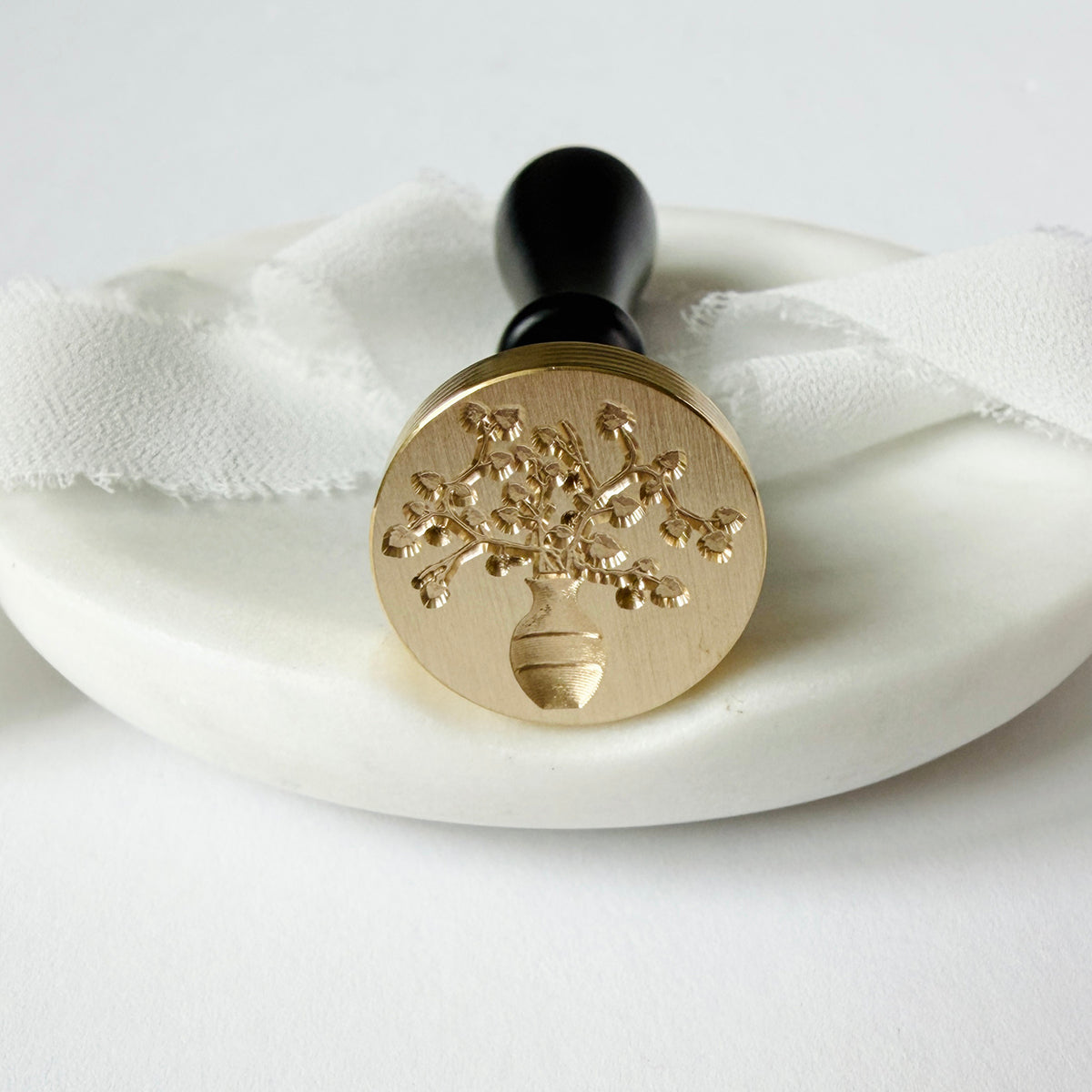 Floral Vase Wax Seal Stamp 3-D