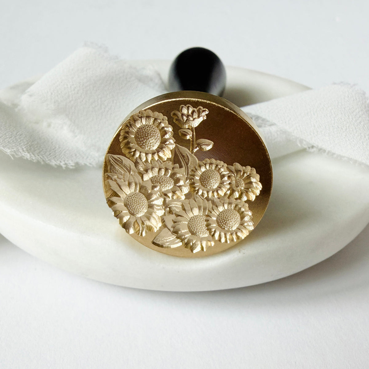 Gathered Sunflowers Wax Seal Stamp 3-D