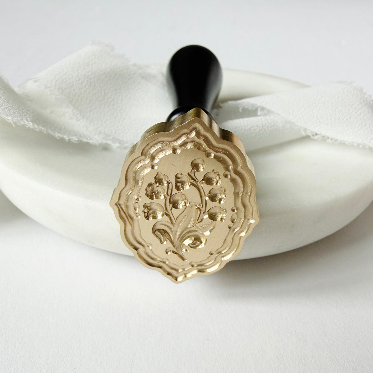Framed Lily of The Valley Wax Seal Stamp 3-D
