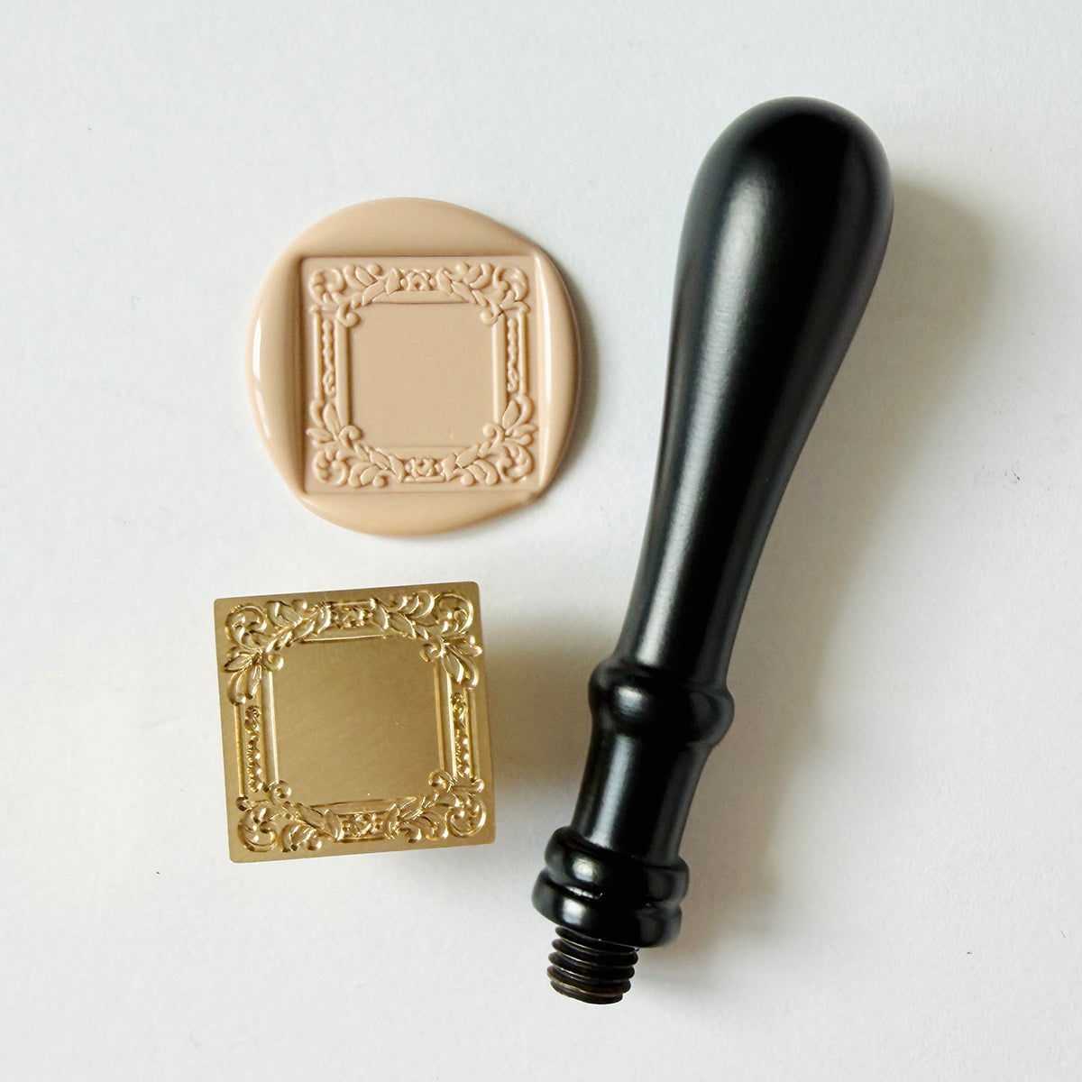 Square Frame Wax Seal Stamp Set (Set of 3)