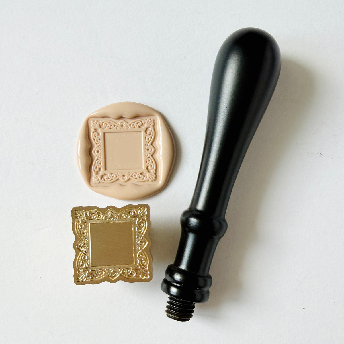 Square Frame Wax Seal Stamp Set (Set of 3)