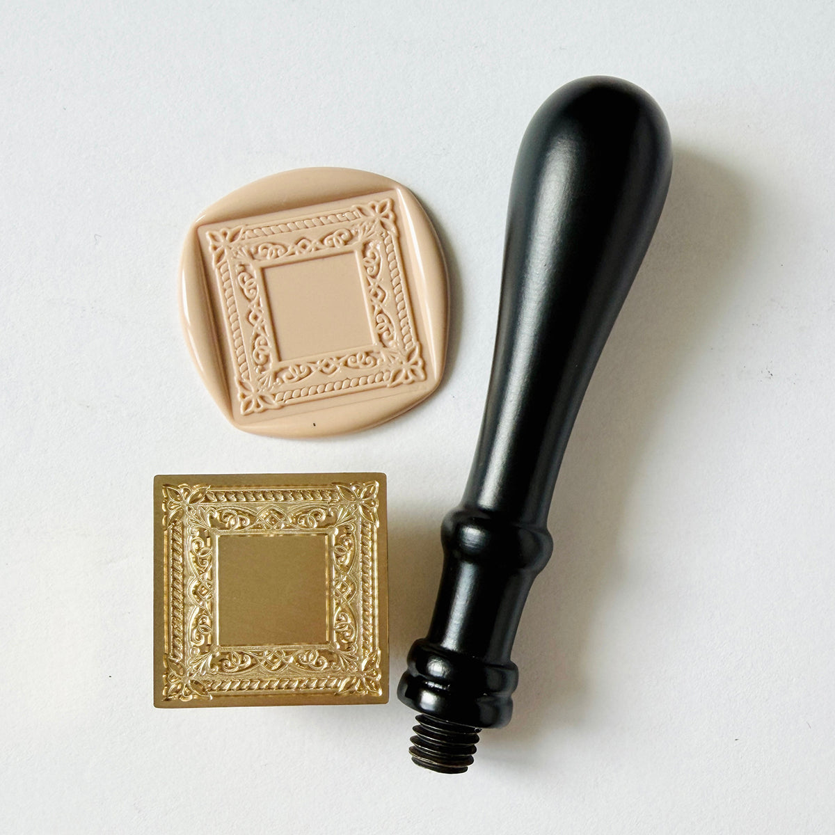 Square Frame Wax Seal Stamp Set (Set of 3)