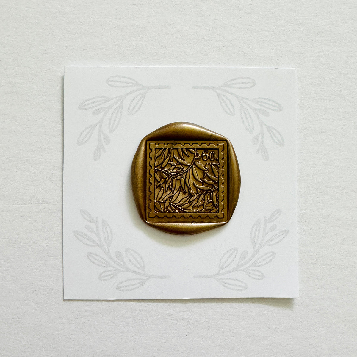 Postage Leaves Wax Seal Stamp