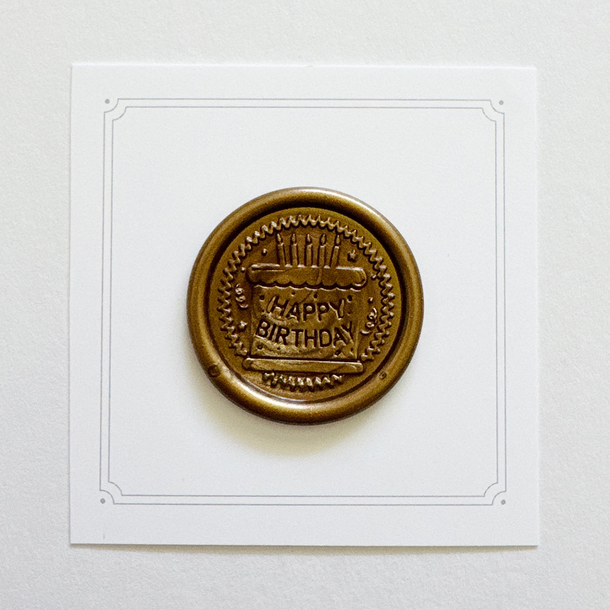 Happy Birthday Cake Wax Stamp